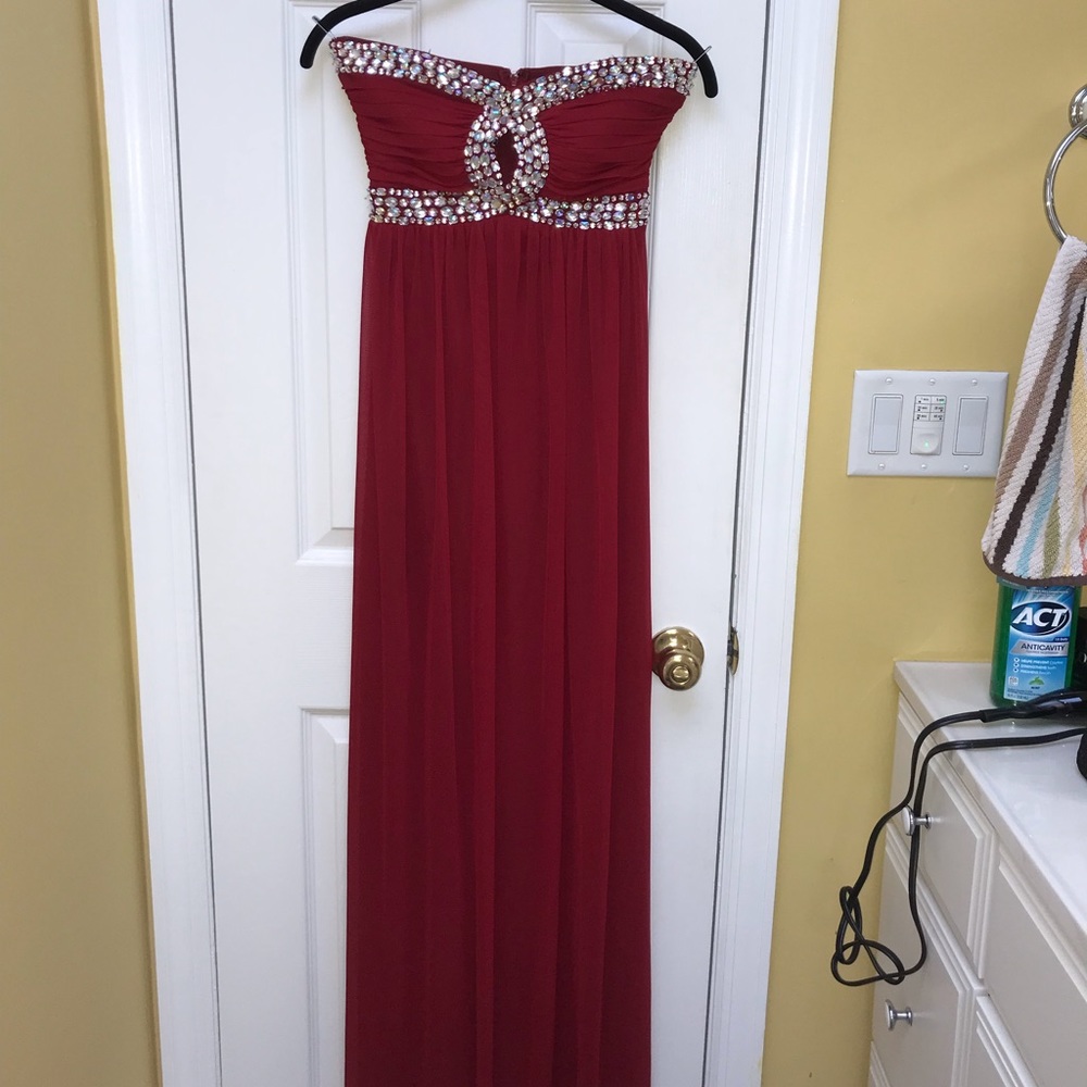 Red gown